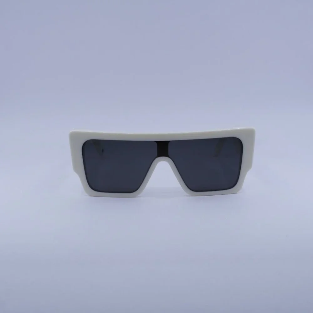 Off-White OERI14F MARION 0107 Sunglasses White Shield Frame, Dark Grey Lenses